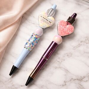 x2 Beaded Pens Handcrafted